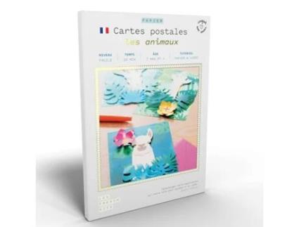 Caixa para Scrapbooking 3 Postais Animais Les FRENCH KITS