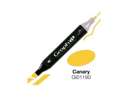 Marcador GRAPH'IT de Ponta Dupla Amarelo Canário GRAPH'IT