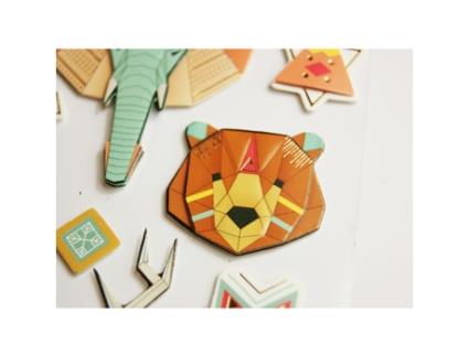 Autocolantes Gravados com Dourado Origami Animals GLOBAL GIFT