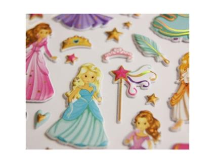 Cena para Decorar para Crianças Princesa Puffies Stickers GLOBAL GIFT