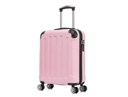 Mala de Cabine RAYKONG Rígida 4 Rodas Rosa 55X40X20 Cm 44 L
