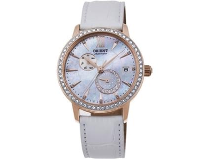 ORIENT Blanco Couro Real Ra-Ak0004A10A Relógio de Mulher