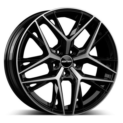 Jante de alumínio gmp lunica 7.5x18 5x110 et40 frente polida preta