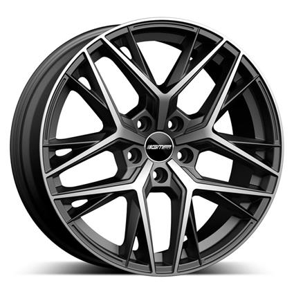 Jante de alumínio gmp lunica 7.5x18 5x108 et45 cinzento mate, frente polida