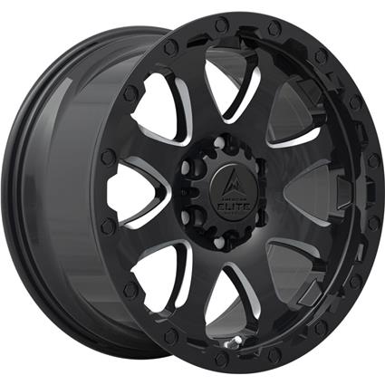 Jante de alumínio american elite wheels guardian 8x17 5x114.3 etpreto brilhante