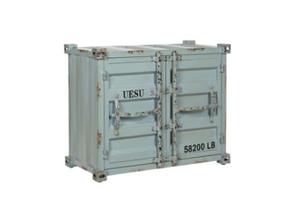 Suporte para garrafas Home ESPRIT Turquesa Metal Madeira MDF 77 x 37 x 64 cm