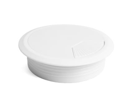 Passa-cabo redondo Ø80 H22 branco HERRAJES ALK