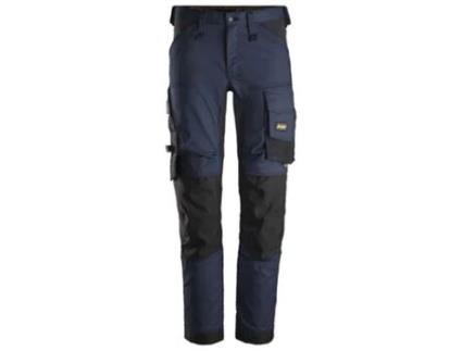 SNICKERS WORKWEAR-63419504050-AllroundWork Stretch Pants Azul Marinho-Preto tamanho 50