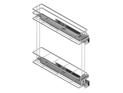 Porta-garrafas Classic M150 Cromado Com Guia Com Guia Oculto Ca Extração Parcial 25Kg Sp16-19 MC