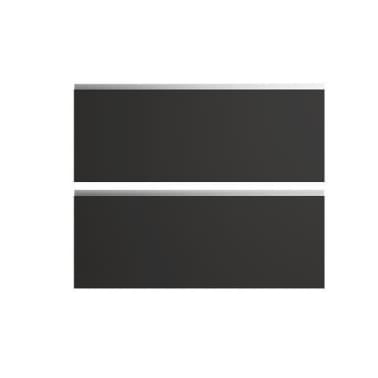 Frente de Gaveta de Cozinha Star Antracite Brilhante para Móvel de 90 cm