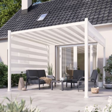 Pérgola Com Cobertura Deslizante e Paredes 3 x 3 m Mattecio