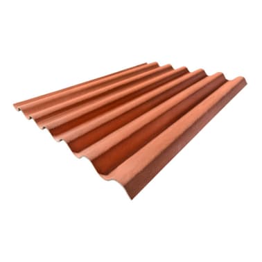 Placa de cobertura granonda de fibrocimento vermelha 2,5 x 1,10 m