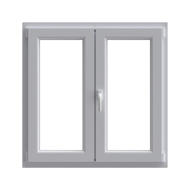 Janela em PVC Oscilobatente Branca Direita 100x100 cm