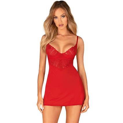 OBSESSIVE - INGRIDIA CHEMISE & TANGA VERMELHA M/L