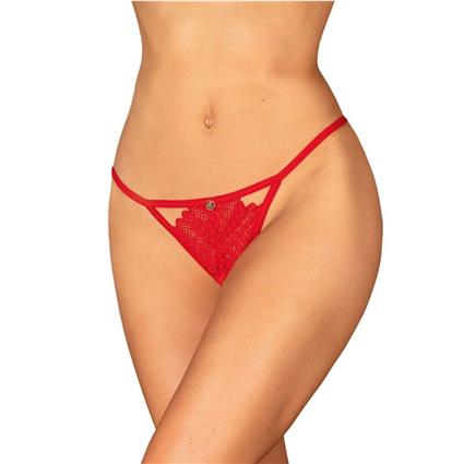 OBSESSIVE - INGRIDIA TANGA CROTCHLESS VERMELHA XL/XXL