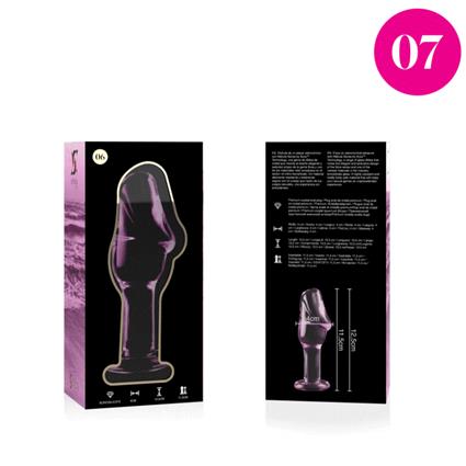 NEBULA SERIES BY IBIZA? - MODELO 6 PLUG ANAL VIDRO BOROSILICADO 12,5 X 4 CM ROSA