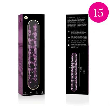 NEBULA SERIES BY IBIZA™ - MODELO 15 DILDO VIDRO BOROSILICADO 18,5 X 3 CM ROSA