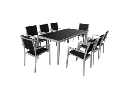 Conjunto de mobiliário de jardim BARI 8 cadeiras