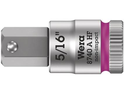 Soquete De Broca Zyklop Com Função De Retenção 1/4' 8740 A Hf Hex-Plus 5/16' X 28 Mm WERA 05003389001