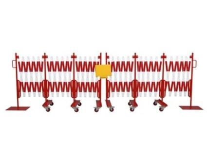 Conjunto DANCOP 2 unid. Barreira expansível vermelho-branca a cada 8,0m