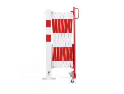 DANCOP Barreira expansível vermelho-branco 4,0m 70x70