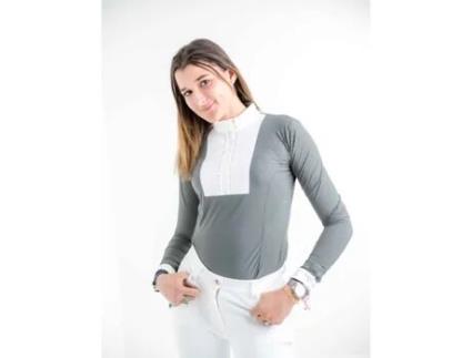 Polo de Mulher para Equitação LE SABOTIER Comprida Alba (40)
