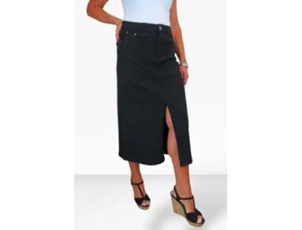 Saia de Mulher PAULO DUE Stretch Front Split Preto (50)