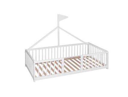 Cama Infantil Tipi Montessori Apache Wonderland (Madeira de Faia - Branco - 140x70 cm)