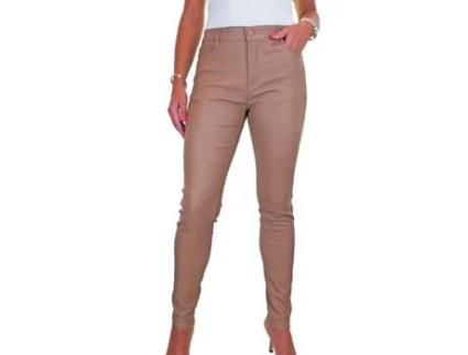 Jeans de Mulher PAULO DUE High Rise Coated Bege (46)
