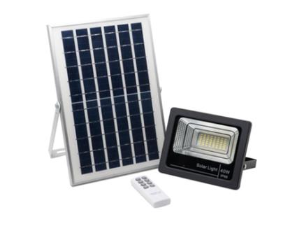 Refletor Led Solar 40W ELEDCO Luz Neutra 4000K Controle Remoto Autonomia 8-15 Horas