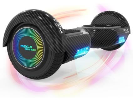 Hoverboard MEGA MOTION 6.5'' Bluetooth e LED Lights A03 Preto
