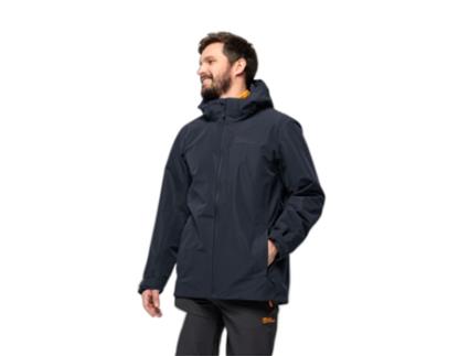 Impermeável de Homem JACK WOLFSKIN Fernblick Azul (S)