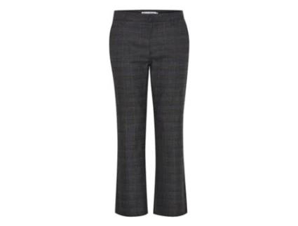 Calças de Mulher PULZ JEANS Fogo Bindy Check Cinzento (42)