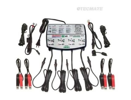 Carregador de Bateria de Motocicleta TECMATE Optimate Lithium 0.8A-4Banks0.8A