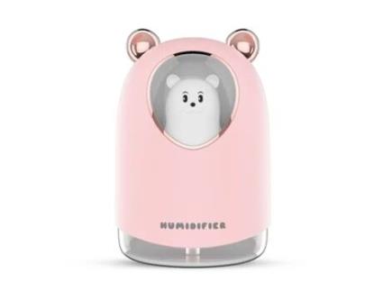 Humidificador VANJL Difusor de Óleo de Aroma Pulverizador de Névoa Urso Bonito dos Desenhos Animados 300Ml-Rosa