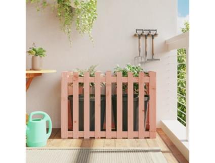 Canteiro Elevado com Design de Cerca 100X50X70Cm Madeira Douglas VIDAXL