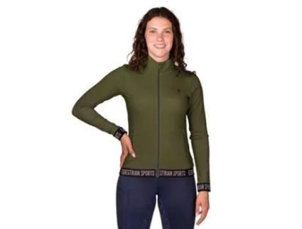 Casaco de Mulher para Equitação QHP Fecho Correr Jorine Verde (34)