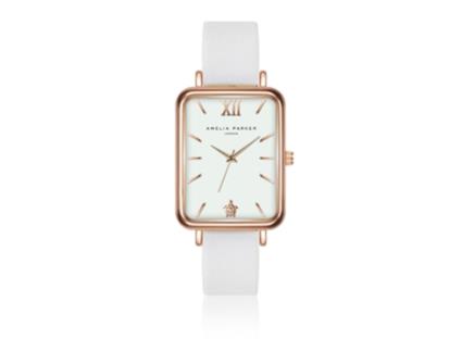 Praia de Mulher AMELIA PARKER Relógio De Para Pele Branco (36x28mm)