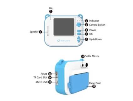 Máquina Fotográfica Instantânea - MyFirst Insta Azul