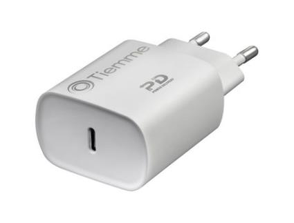 Adaptador de Corrente Usb de 1 Porta 20W Cabo Usb-C TIEMME