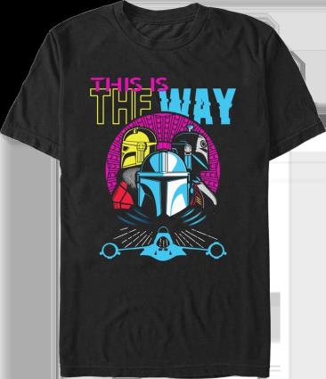 T-Shirt Unissexo DEEPSTONE Mandalorian This Is The Way Hyperdrive Star Wars Preto M