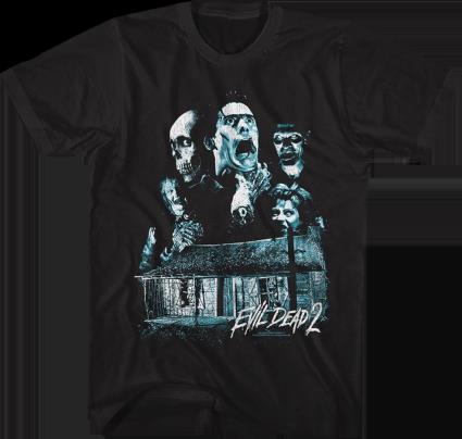 T-Shirt Unissexo DEEPSTONE Cabin Collage Evil Dead Preto L