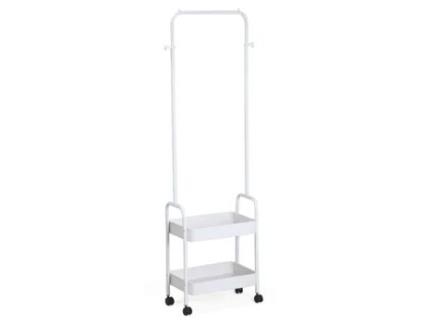 Staande Kapstok VINTHERA Moa Aço Branco com Rodas 45,5x29,5x159 cm