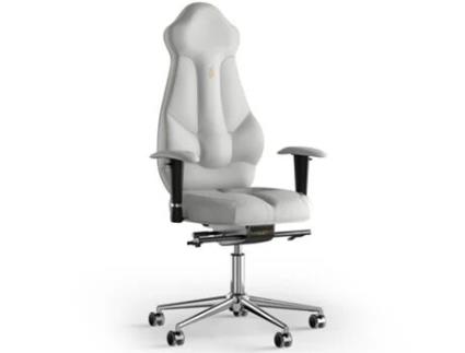 Cadeira de Escritório Ergonómica KULIK SYSTEM Imperial PU Couro (Branco -130x50x50cm)