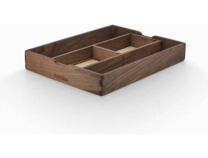 Organizador de secretária WOODSAKA Yoi Madeira de Nogueira (25.8x19.8x4 cm)