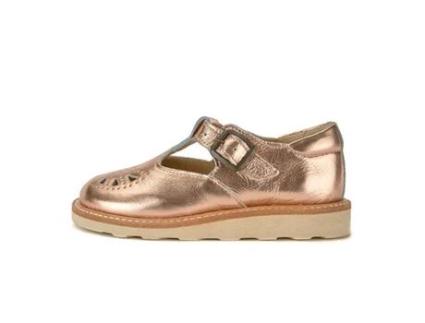 Sabrinas de Menina YOUNG SOLES Rosie Pele Dourado (35)