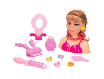 Busto de Boneca Isabella Fashion com Acessórios para Pentear (Idade mínima: 3 anos)