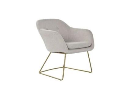 Poltrona DKD HOME DECOR Bege Dourado Metal 63x64x70 cm