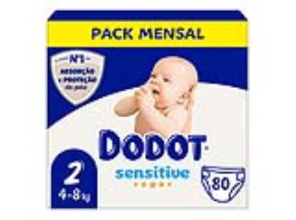 Fraldas Dodot Sensitive T2 4-8kg 80 Un