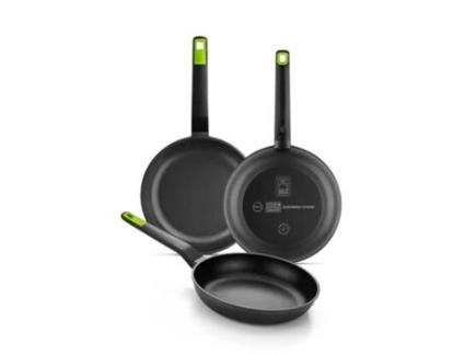 Pacote de 3 Panelas Sutiã Gastro A841201/ Ø18cm/ Ø22cm/ Ø26cm/ Adequado para Indução